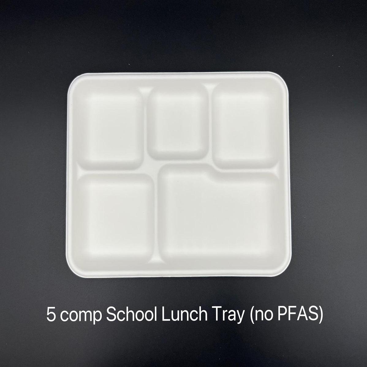 5 Compartment Compostable Tray – 500 pieces - Memeda US