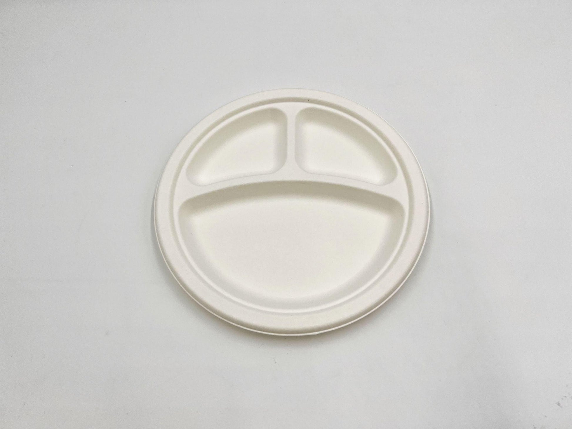 9 Inch Round Plate with 3 Compartments - 500/case