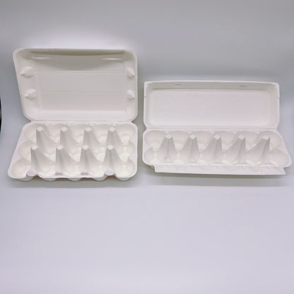 Sugarcane Egg Cartons - Disposable, Biodegradable - 100/case