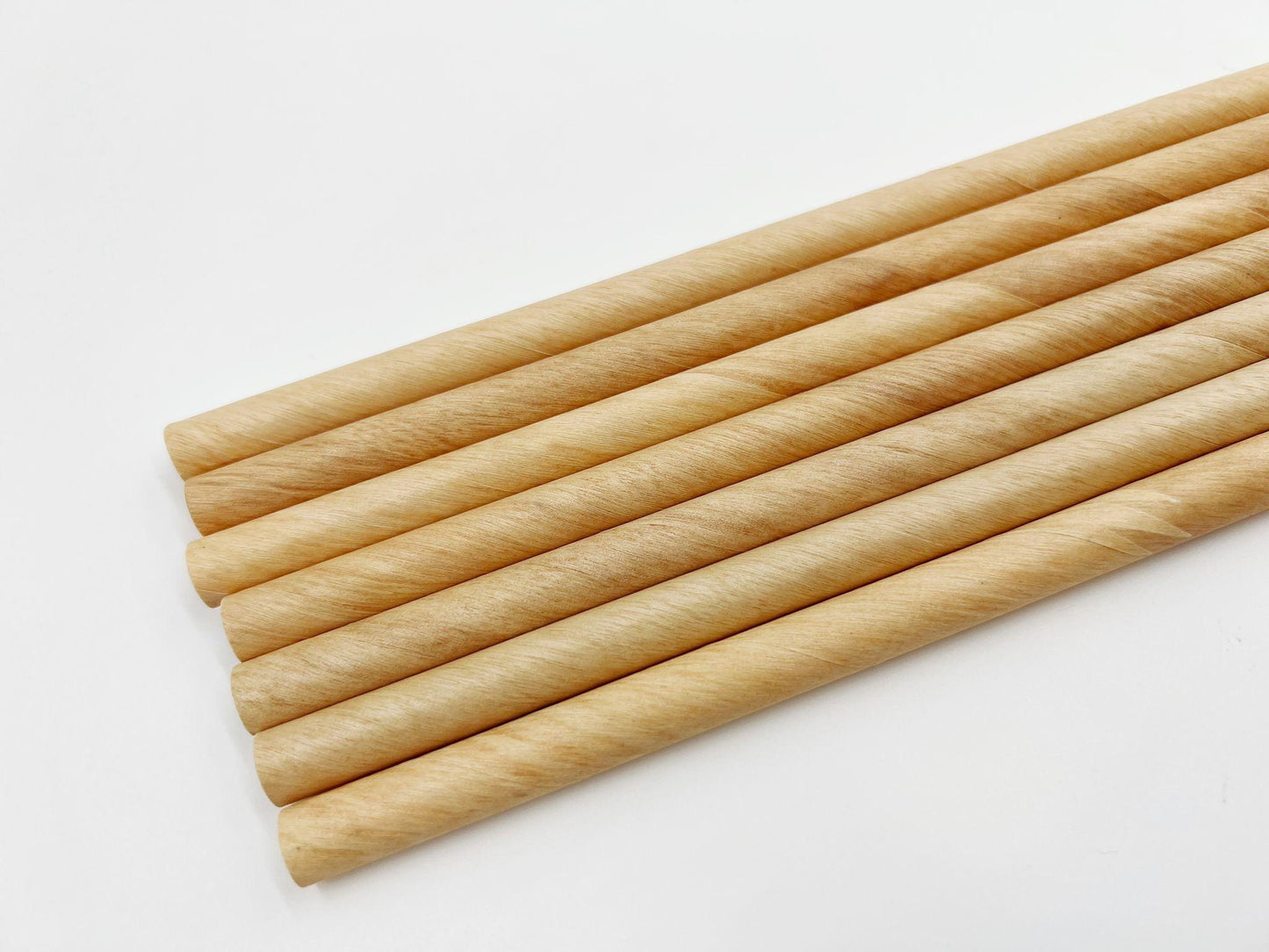 Wooden Boba Straws (pointed tip) Natural Drinking - Single use, Disposable, Biodegradable - 1700/case